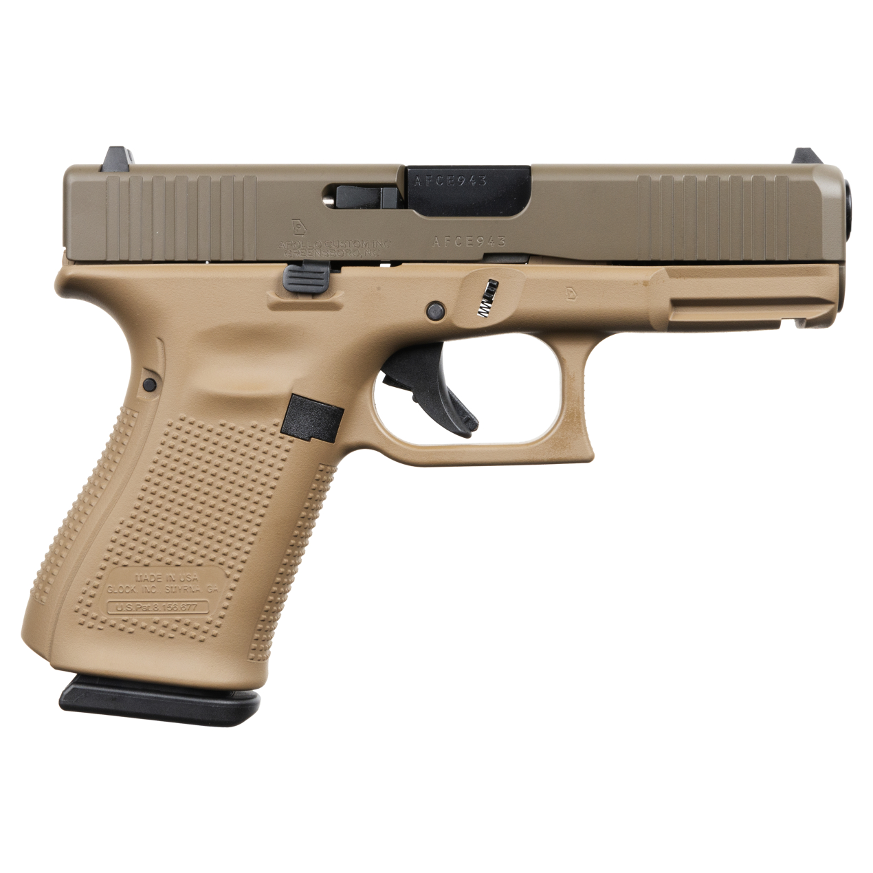 Handguns Apollo Custom|Glock 19 9MMLUGER GLK 19G5 9MM 15RD DDE PATB • Model: 19